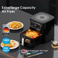 Friteuse à air grande capacité 10L, machine à frites électrique multifonctionnelle intelligente pour la maison, avec contrôle numérique pour une utilisation domestique