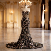 Tissu à paillettes 3D personnalisé de qualité supérieure OEM ODM pour robe de concours de beauté, vente en gros