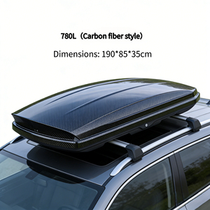 Porte-bagages <span class=keywords><strong>de</strong></span> <span class=keywords><strong>toit</strong></span> en alliage d'aluminium sportif à faible dragage, grande capacité 780L, pour les longs trajets, en fibre <span class=keywords><strong>de</strong></span> carbone - Product Image 4