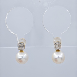 UM Jewelry 18K Solid <b>Gold</b> Stud Wholesale Natural Pearl Diamond for Unisex/<b>Men</b>/Women Anniversary Daily Wedding Party Gift - Product Image 4