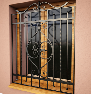 Forjado de seguridad de hierro ventana rejillas de ventana de acero guardias a casa ventana rejillas - Product Image 2