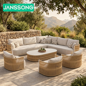 <span class=keywords><strong>Set</strong></span> Divano <span class=keywords><strong>da</strong></span> <span class=keywords><strong>Esterno</strong></span> a L di Lusso in Metallo per Giardino, Patio, Hotel, Villa, Resort - <span class=keywords><strong>Set</strong></span> Arredamento <span class=keywords><strong>da</strong></span> Giardino in Alluminio - Product Image 1