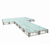Plateforme de scène WEIXING personnalisable à installation rapide en alliage d'aluminium robuste pour concerts et événements 4x4' (1,2m x 1,2m) 1,5-2m