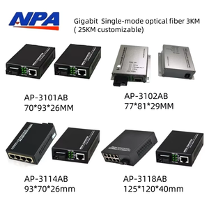 Convertisseur de média 1/4/8 ports 10/100/1000 Mbps Monomode Fibre unique SC Paire A+B QoS Empilable Plug & Play Garantie 2 ans pour IP - Product Image 1