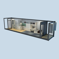 Maison familiale compacte préfabriquée en conteneur avec cuisine et salle de bain complètes, prête à l'emploi