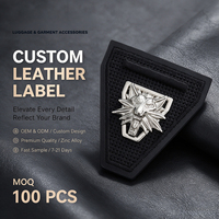 Écusson personnalisé en métal et cuir PU, étiquette d'identité de marque unique pour pantalons cargo, chapeaux Fedora, sacs de rangement, foulards en coton