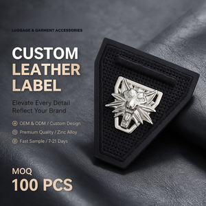Parche de Cuero PU y Metal Personalizado, Etiqueta de Identidad de Marca Única para Pantalones Cargo, Sombreros Fedora, Bolsas de Almacenamiento, Bufandas de Algodón - Product Image 1