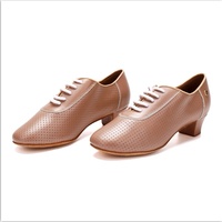 Chaussures de danse modernes roses pour femmes, version Ag, pour l'entraînement au tango/flamenco, en cuir de vachette souple