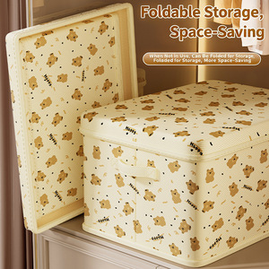 Caja de Almacenamiento Plegable para el Hogar, a Prueba de Polvo, con Diseño de Dibujos Animados, Organizador de Ropa con Tapa, Caja de Almacenamiento de Gran Capacidad - Product Image 2