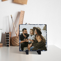 Plaques de sublimation 6*6 pouces, ardoise carrée, cadre photo pour cadeau commémoratif