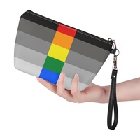 Pochette de maquillage de voyage personnalisée, hétéroflexible, imprimée UV arc-en-ciel, pour voyages à l'étranger, organisation de la coiffeuse et articles en vrac