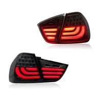 Ensemble de feux arrière à LED à fibre optique pour BMW Série 3 E90 318i 320i 2005-2008, clignotants arrière modifiés, feux de freinage