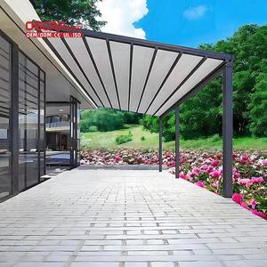 Auvent rétractable mural en <span class=keywords><strong>PVC</strong></span> blanc pour terrasse, patio, couverture coulissante idéale pour jardin, balcon, auvent rétractable - Product Image 1