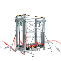 Échafaudage électrique portable Risenmega 300KG 500KG 12M plate-forme de levage portable avec plate-forme d'échafaudage électrique stabilisateur