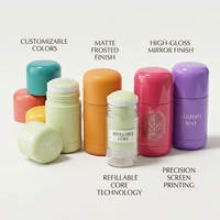 Offres Spéciales – Bâtonnets en plastique PP de 30 ml, 50 ml, 75 ml pour emballage de déodorant solide avec impression sérigraphiée disponible