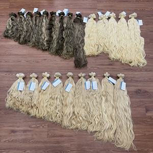 Extensiones de cabello humano ondulado natural con trama de varios colores, extensión de cabello humano vietnamita de alta calidad, lista para enviar - Product Image 1