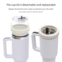 Promotion Exceptionnelle : Couvercles de Remplacement Anti-Déversement en Silicone de Qualité Alimentaire Réutilisables et Écologiques avec Paille pour Gobelet Stanley de 40 oz