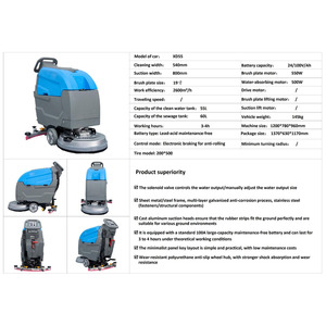 Automatic Floor <b>Sweeper</b> Scrubber Street <b>Sweeper</b> Machine Commercial Driveway Cleaning Machine <b>Electric</b> Street <b>Sweeper</b> - Product Image 2