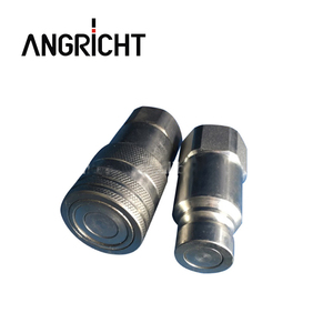 1/2 Zoll BSP NPT 5000 PSI Verzinkte ISO 16028 Flachgesicht-Hydraulik-Schnellkupplung für Radlader Schneefräse Traktor-Anschlüsse - Product Image 2