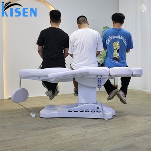 Kisen Factory Price Foot Control Massage <b>Table</b> Bed Modern Luxury 3 Motors <b>Electric</b> Therapy Facial Beauty Salon Bed with Lights - Product Image 4