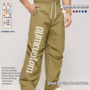 Calças Jogger Masculinas Personalizadas em Nylon, Estilo Baggy, Oversize, para Academia e Esportes, Calças de Moletom Masculinas de Perna Larga - Product Image 2