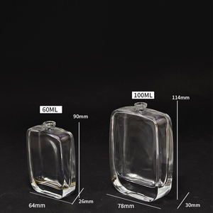 Vente en gros de flacons de parfum en verre carrés plats personnalisés de 60 ml et 100 ml, avec pulvérisateur, gravure au sérigraphie, transparent mat - Product Image 4