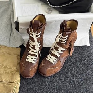 <span class=keywords><strong>Stivali</strong></span> Western in Pelle da Donna 2026 Nuovi <span class=keywords><strong>Stivali</strong></span> Western a Metà Polpaccio in <span class=keywords><strong>Camoscio</strong></span> di Tendenza - Product Image 4