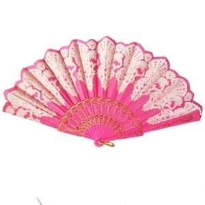 พัดพลาสติกงานแต่งงานสีขาวพิมพ์โลโก้สีทอง หลายสี เป็นมิตรกับสิ่งแวดล้อม ขายดี - Product Image 5