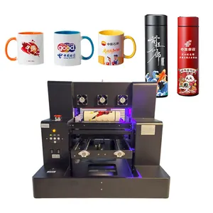 Máquina impressora plana UV A3 para o couro plástico do pvc Inkjet uv digital impressora uv