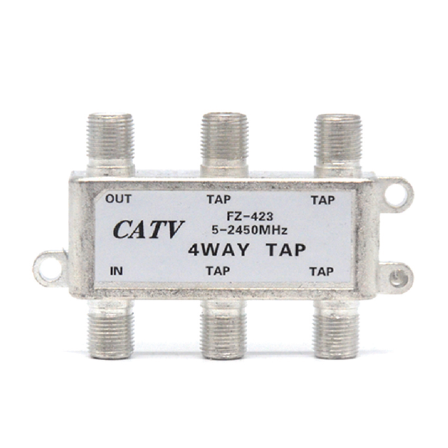 MT-7002-A4 5-2450MHz 4 way CATV Tap CATV F Connector Coaxial Tap