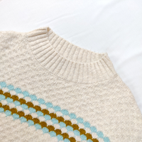 Ensemble de pull en tricot décontracté à col rond pour femme, personnalisé, automne, logo sur le devant, anti-boulochage