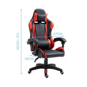 Vente en gros de chaise de bureau ergonomique rotative pour joueur PC de style course <span class=keywords><strong>siège</strong></span> de jeu en cuir confortable <span class=keywords><strong>et</strong></span> rafraîchissant - Product Image 2