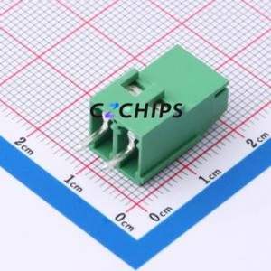 MX129-5.08-02P-GN01-Cu-Y-A Screw Terminal Block Through hole Component (THT),P=5.08mm Connector 1x2P 5.08mm Green Through Hole - Product Image 2