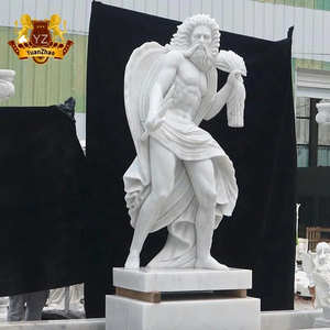 Statue de lutteurs de sculpture de combat d'homme <span class=keywords><strong>nu</strong></span> grec de marbre blanc naturel grandeur nature pour la décoration de jardin - Product Image 4