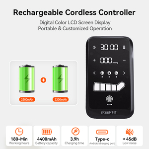 Masajeador de Compresión de Aire Inalámbrico Recargable de 5 Cámaras con Control Digital, Promueve la <span class=keywords><strong>Circulación</strong></span> Linfática de Pies y <span class=keywords><strong>Piernas</strong></span> - Product Image 2