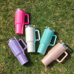 Custom Leakproof 40oz Trek Free Simple Leak Proof 40oz Tumbler with Handle and <b>Straw</b> Lid - Product Image 1