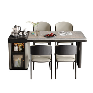 Juego de Mesa de Té Plegable de Madera, Estilo Moderno Minimalista y de Lujo, Fácil de Armar, Tamaño Pequeño, para Hogar, Balcón u Oficina - Product Image 1