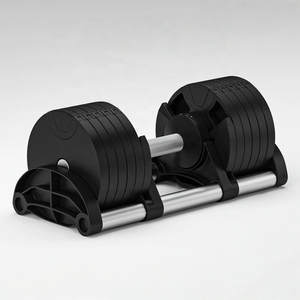 Space Saving Adjustable Steel <b>Dumbbell</b> Set for Home Gym Body Building Arms Strength Training Equipment - Product Image 1