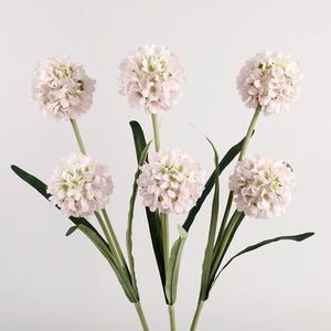 Artificial Silk Flower Ball White Pink Wedding Decoration Outdoor Home Props High Simulation Single <b>Branch</b> CQ-454 - Product Image 1