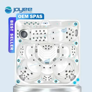 JOYEE Nouveau design de spas extérieurs approuvés CE avec contrôleur intelligent US Balboa bain à remous avec jets LED bain à remous moderne jaccuzi