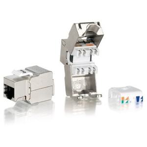 Connecteur femelle RJ45 - kit de 8 unités, type FTP Cat6, panneau Keystone, installation rapide sans outils, matériau durable. * - Product Image 1