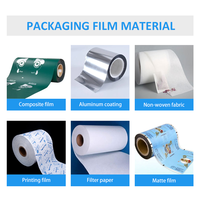 Machine d'emballage automatique pour sachets de thé triangulaires et sachets avec option pochette pour matériaux plastiques et papier de qualité alimentaire