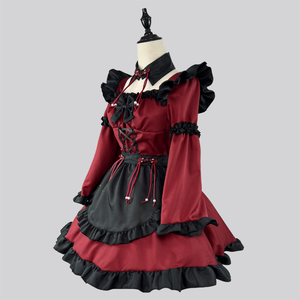 <span class=keywords><strong>Disfraz</strong></span> de cosplay de Halloween de alta calidad para <span class=keywords><strong>mujer</strong></span> adulta, estilo gótico, diablita, lolita, sirvienta, anime, chica genial. - Product Image 4