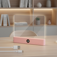 Lampe de lecture LED portable sans fil ultra-mince rechargeable, panneau plat pleine page, lampe transparente pour la lecture au chevet de la chambre