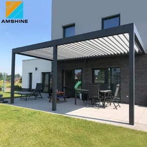 Fornitore professionale impermeabile mobili da giardino esterno in alluminio gazebo pergola elettrica antipioggia