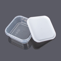 Boîte à lunch bento écologique en plastique jetable avec couvercle et protection contre le gel, matériau PP pour la cuisine.