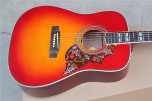 Flyoung Cherry Sunburst 41 Inch Acoustic Guitar Top Solid Classical Guitar <b>Stringed</b> <b>Instruments</b> - Product Image 2
