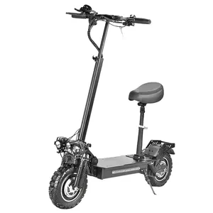 Fábrica Atacado 48V 11 polegadas Wide Tire Dual Drive liga de alumínio Folding Electric Scooter Mobility