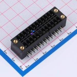 DB2ERHBM-3.5-2*12P-BK Plug-in Terminal Block Bent Lead Through Hole,P=3.5mm Board-to-Board / Socket - Closed Screw Fixing 2x12P - Product Image 1
