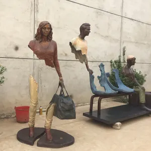 Escultura de bronce occidental de diseño moderno famoso para jardín al aire libre